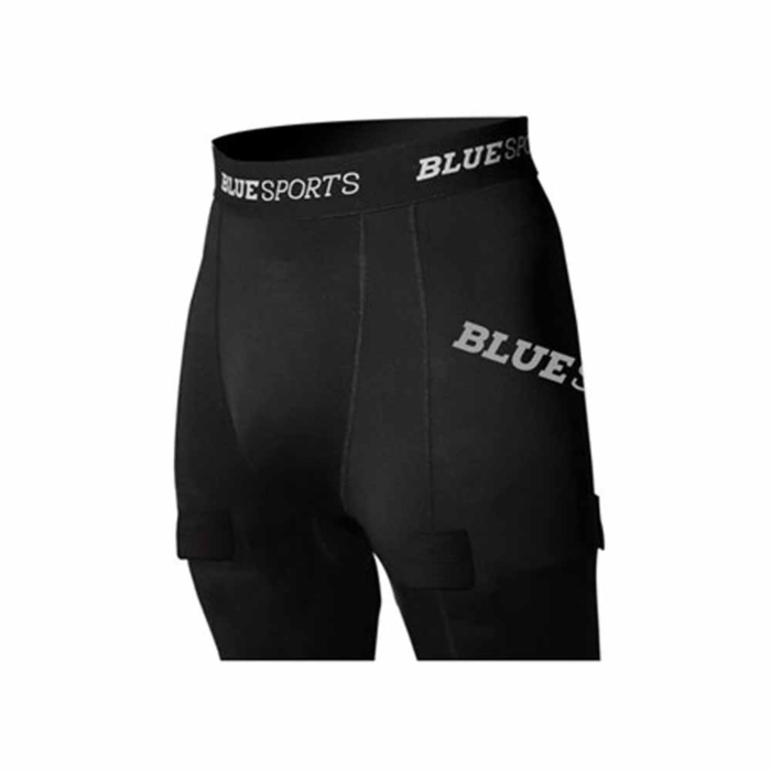 Blue Sports Compression Short With Cup