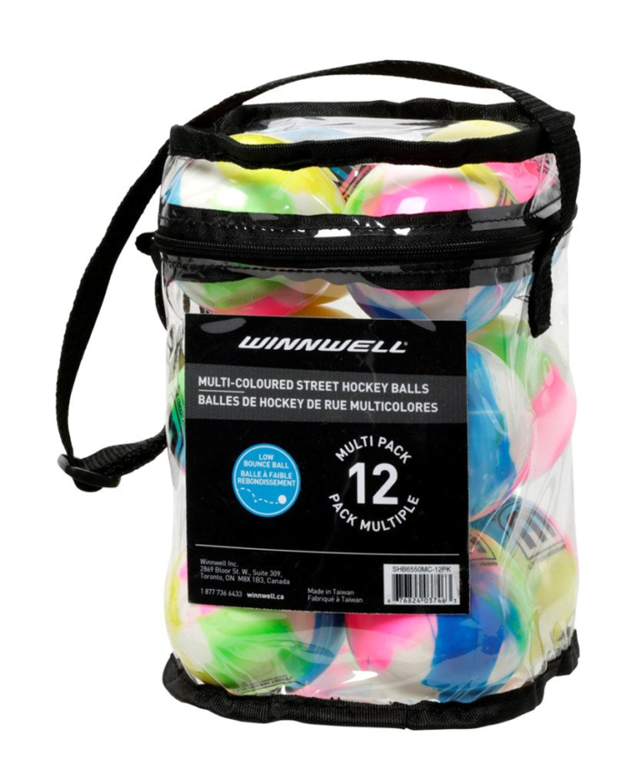 Winnwell Street Hockey Ball - Multi Coloured - 12 pack